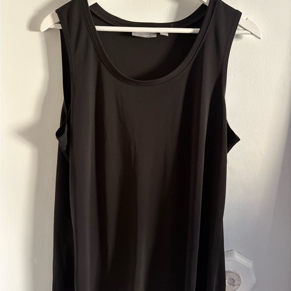 Susan Graver Elegant Black Sleeveless Top